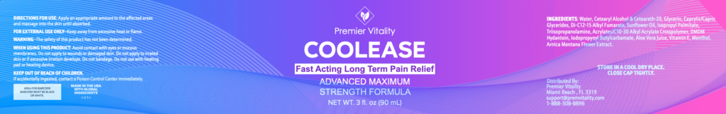 Coolease-Supplement label